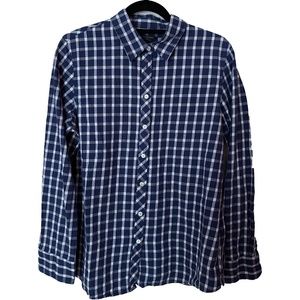 Plaid Banana Republic soft-wash button-down shirt